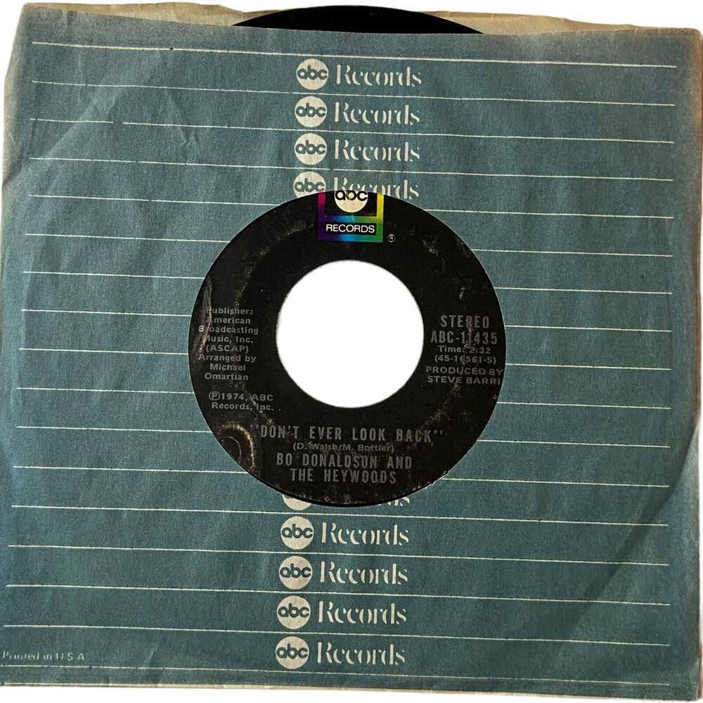 Bo Donaldson & The Heywoods Billy Dont Be A Hero Dont Ever Look Back 7" Vinyl